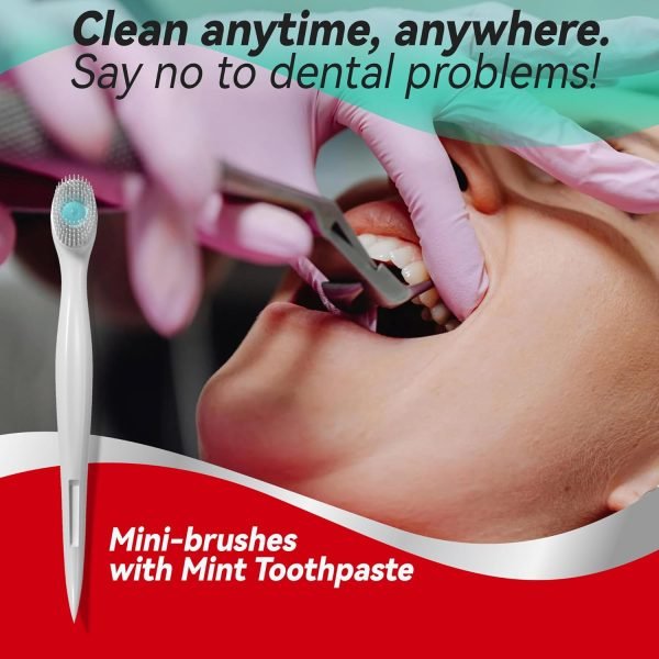 cleaings® Mini Brushes-Disposable Toothbrushes with Toothpaste and Pick for Work... - Image 7
