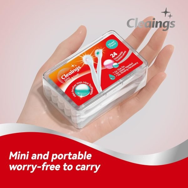 cleaings® Mini Brushes-Disposable Toothbrushes with Toothpaste and Pick for Work... - Image 8