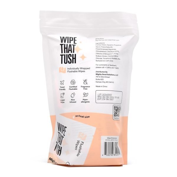 Wipe That Tush On-The-Go Flushable Wet Wipes - 1 Pack, 30 Wipes - Individually W... - Image 3