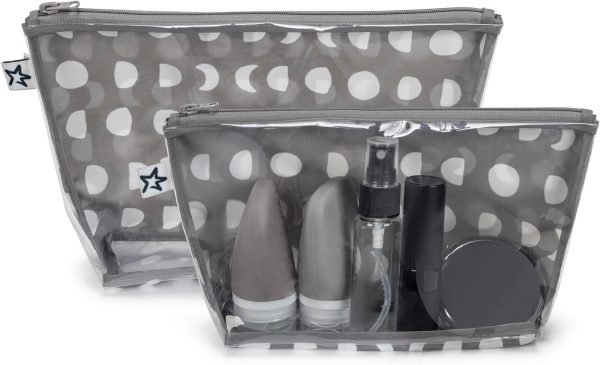 Tiny Twinkle Mess-proof Travel Bags, Airline Compliant, Zipper Closure, Clear Fr... - Image 2