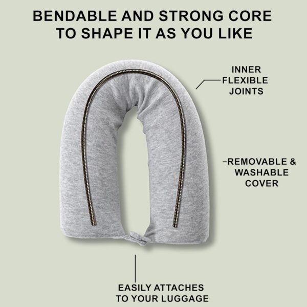 Dot&Dot Twist Memory Foam Travel Pillow for Airplanes - Travel Neck Pillow for S... - Image 3