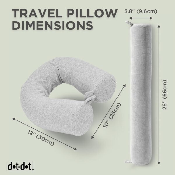 Dot&Dot Twist Memory Foam Travel Pillow for Airplanes - Travel Neck Pillow for S... - Image 8