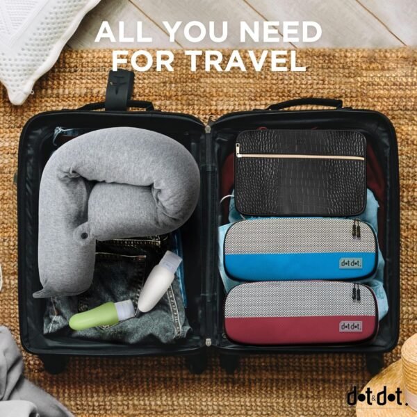 Dot&Dot Twist Memory Foam Travel Pillow for Airplanes - Travel Neck Pillow for S... - Image 9