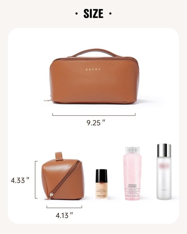 EACHY Travel Makeup Bag,Large Capacity Cosmetic Bags for Women,Waterproof Portab... - Image 7