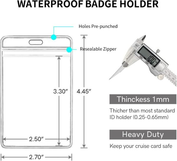 Royal Caribbean & Celebrity Luggage Tag Holders with Cruise Lanyards, Zip Seal C... - Image 5