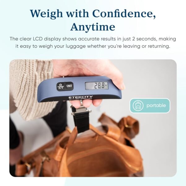 Etekcity Luggage Scale for Travel Essentials, Digital Suitcase Weight Scale with... - Image 6