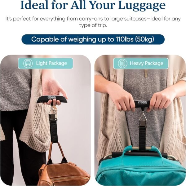 Etekcity Luggage Scale for Travel Essentials, Digital Suitcase Weight Scale with... - Image 8