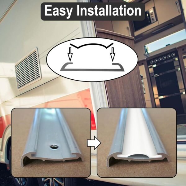 RV Trim Molding Insert 1'' Heavy-Duty Vinyl Trim Insert, RV Weather Stripping Ex... - Image 5