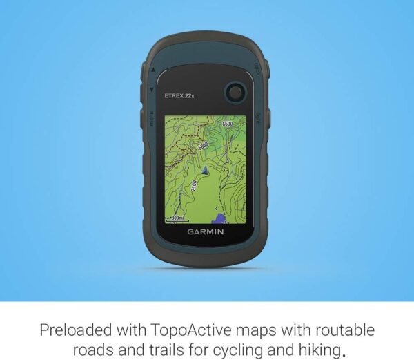 Garmin 010-02256-00 eTrex 22x, Rugged Handheld GPS Navigator, Black/Navy - Image 5