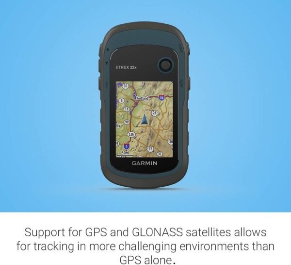 Garmin 010-02256-00 eTrex 22x, Rugged Handheld GPS Navigator, Black/Navy - Image 6