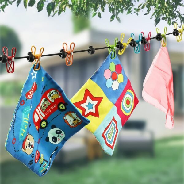 Retractable Portable Clothesline for Travel，Clothing line with 12 Clothes Clips,... - Image 5
