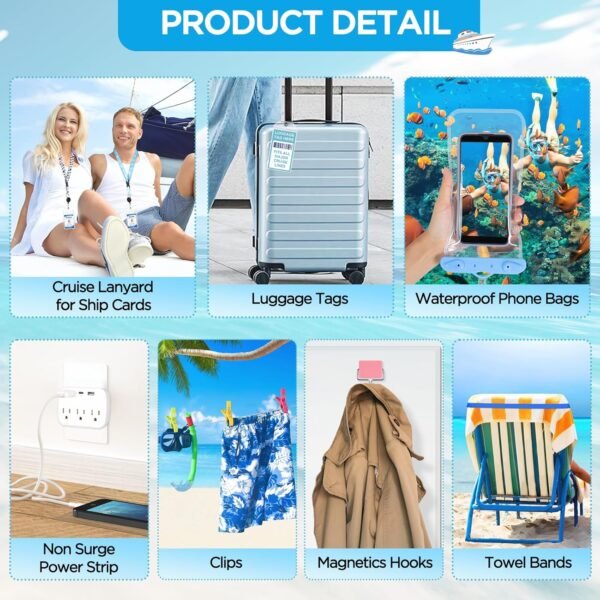 Cruise Ship Essentials 2025, Cruise Must Haves Kits Including Non-Surge Power St... - Image 4