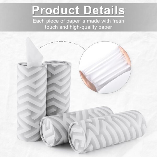 SINGARO Car Tissue Holder, 4 Pack Car Cup Holder Facial Tissues with Kleenex Tra... - Image 4