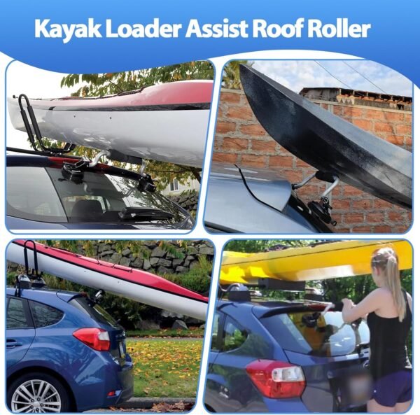 Kayak Roller, Kayak Loader Assist with Heavy-Duty Suction Cups Boat Roller Load ... - Image 7