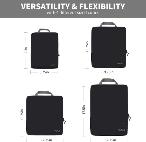 BAGAIL 4 Set/6 Set/8 Set Compression Packing Cubes Travel Accessories Expandable... - Image 3