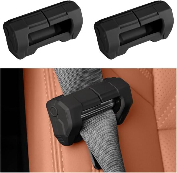 2PCS Car Seat Belt Buckle Covers, Anti-Scratch Silicone Seatbelt Clip Protective... - Image 2