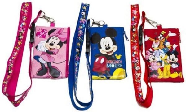 3 X Disney Mickey Minnie & Friends Lanyard with ID Badge Holder Wallet Coin Purs... - Image 2