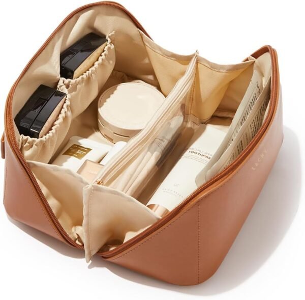 EACHY Travel Makeup Bag,Large Capacity Cosmetic Bags for Women,Waterproof Portab... - Image 2