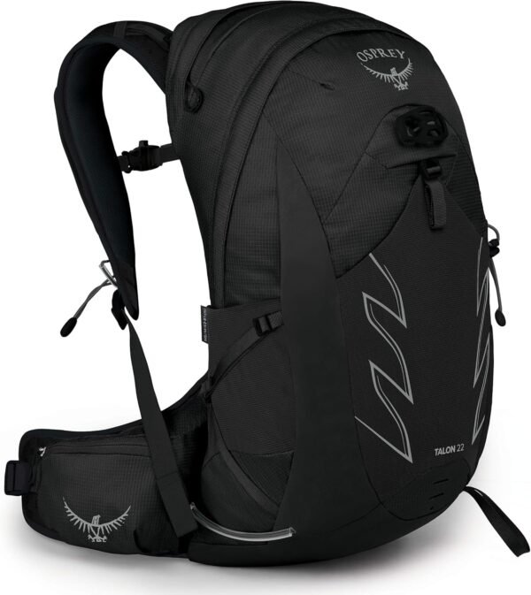 Osprey Talon 22L Men's Hiking Backpack with Hipbelt, Stealth Black, L/XL - Image 2
