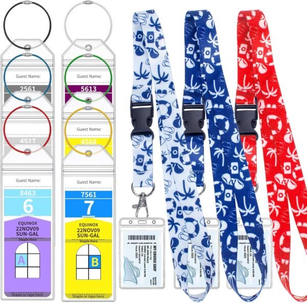 Royal Caribbean & Celebrity Luggage Tag Holders with Cruise Lanyards, Zip Seal C... - Image 2