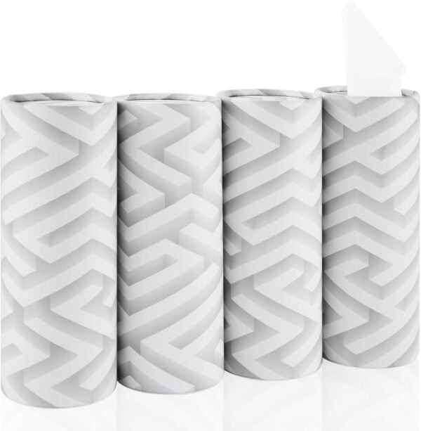 SINGARO Car Tissue Holder, 4 Pack Car Cup Holder Facial Tissues with Kleenex Tra... - Image 2