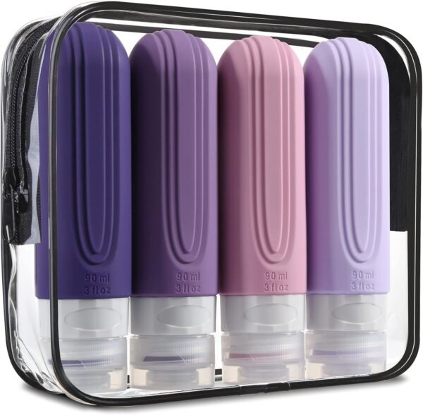 Travel Bottles for Toiletries, Tsa Approved 3oz Travel Size Containers BPA Free ... - Image 2