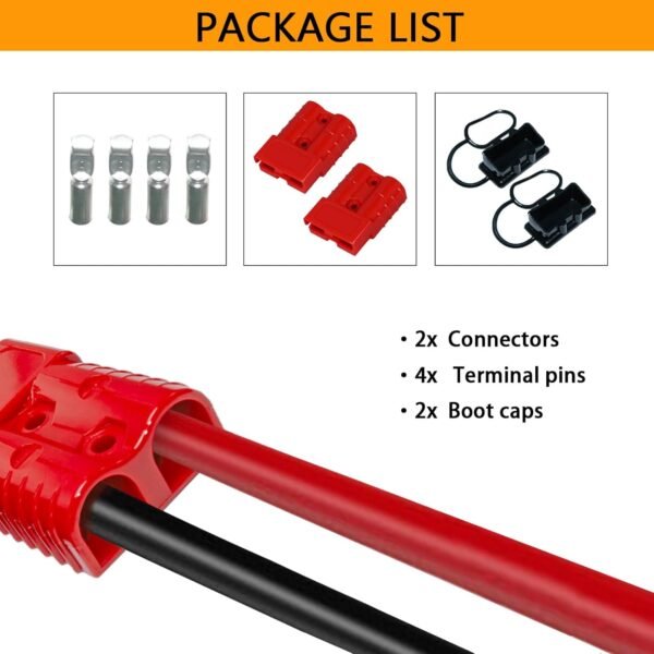 Anderson Connector 4 Pcs, 175 Amp 12v Batteries Quick Connect/Disconnect Plug Ki... - Image 4
