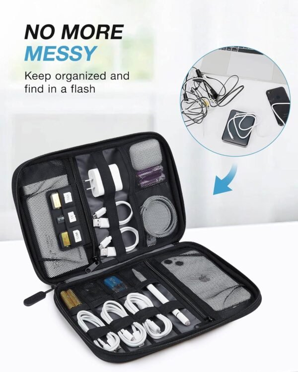 BAGSMART Electronics Travel Organizer Case, Tech Accessories Cord Storage Bag fo... - Image 3