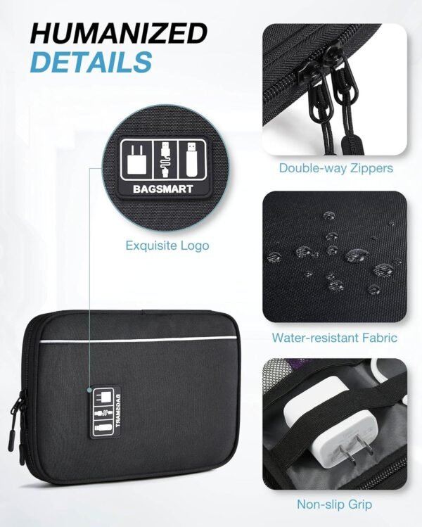 BAGSMART Electronics Travel Organizer Case, Tech Accessories Cord Storage Bag fo... - Image 5