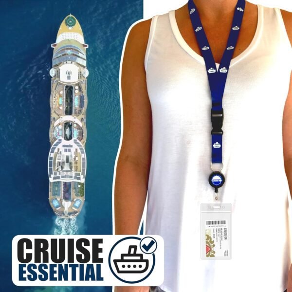 Cruise On Royal Caribbean Luggage Tag Holders (4 Pack) & Lanyards (2 Pack) – Lar... - Image 4