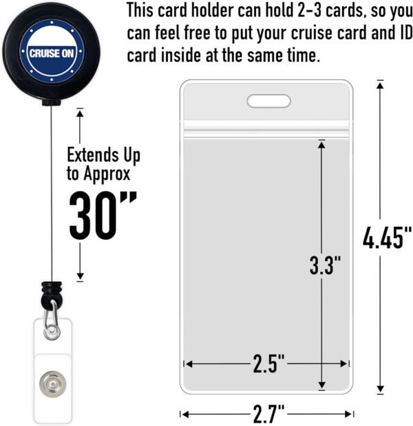 Cruise On Royal Caribbean Luggage Tag Holders (4 Pack) & Lanyards (2 Pack) – Lar... - Image 6