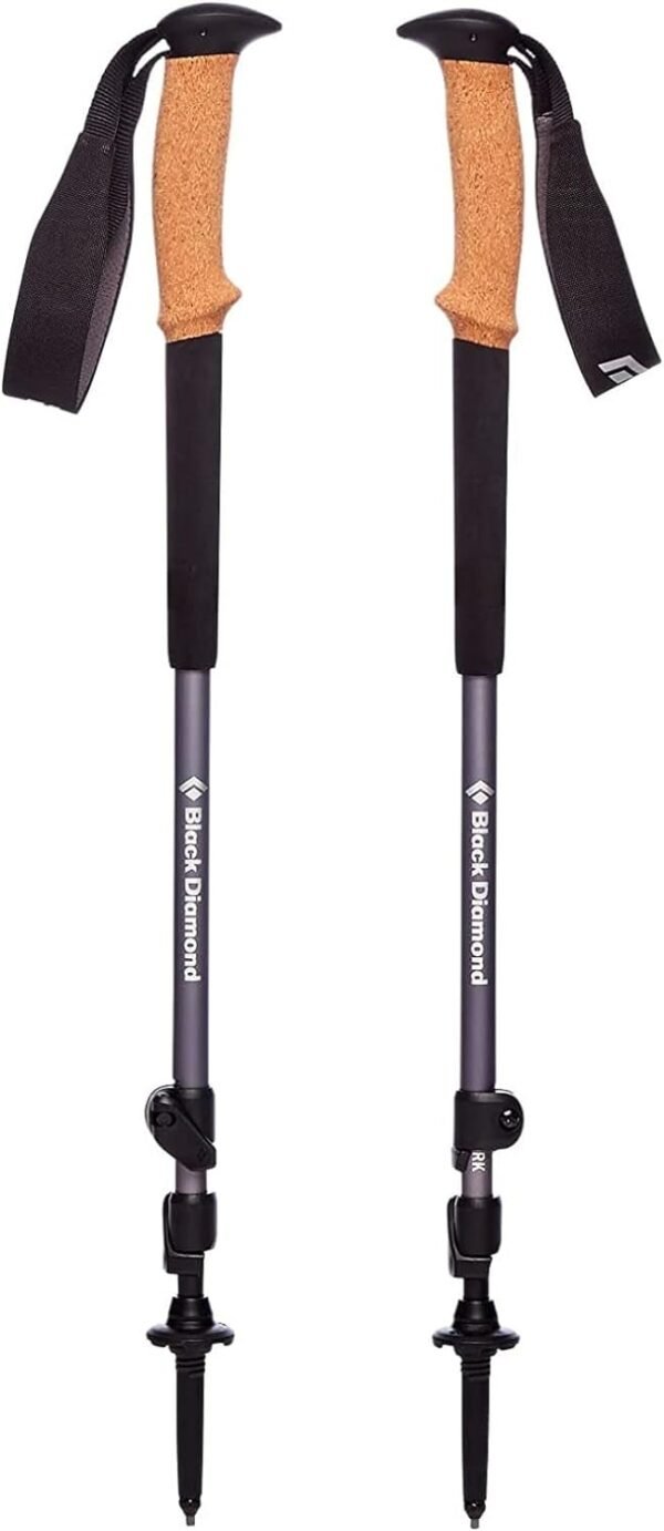 Black Diamond Trail Cork Trekking Poles, Pair of 2 Lightweight Collapsible Alumi... - Image 3
