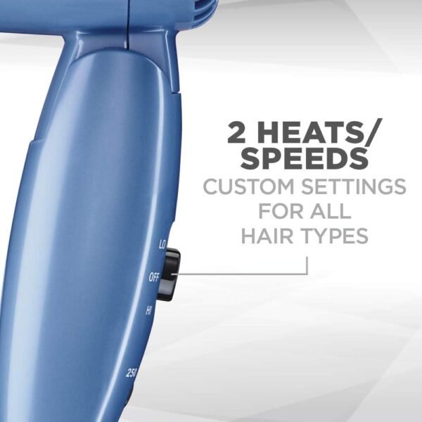 Conair Travel Hair Dryer with Dual Voltage, 1600W Compact Hair Dryer with Foldin... - Image 4