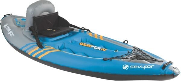 Sevylor QuickPak K1 1-Person Inflatable Kayak, Kayak Folds into Backpack with 5-... - Image 3