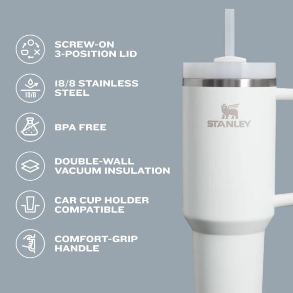 Stanley Quencher H2.0 Tumbler with Handle and Straw 30 oz | Flowstate 3-Position... - Image 5