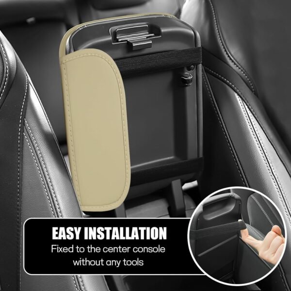 Car Center Console Cover, Leather Auto Armrest Cover Protector, Waterproof Armre... - Image 6