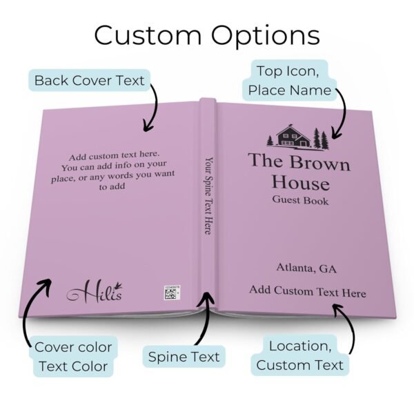 Hilis Personalized Guest Book for Vacation Home Visitors – Custom Guestbook for ... - Image 3