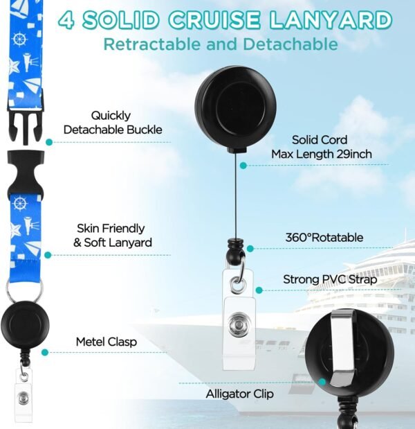 Cruise Ship Essentials Kit Include Cruise Luggage Tags Holder, Cruise Lanyards, ... - Image 5