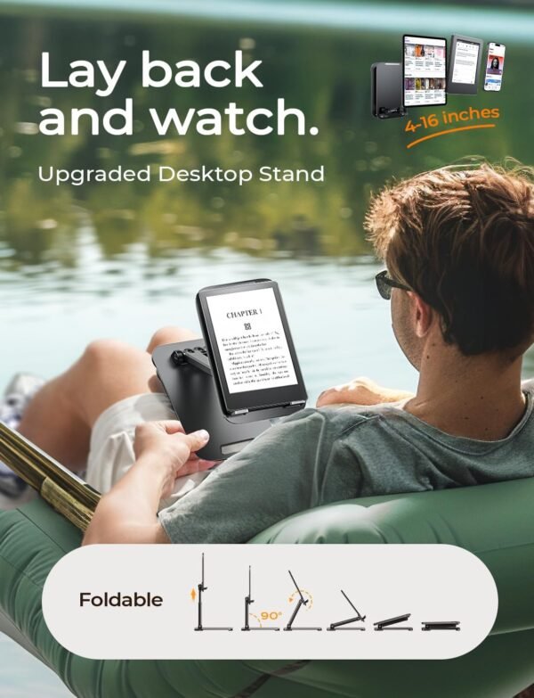 LISEN Tablet Stand for iPad Stand Holder Office Desk Accessories, Foldable iPad ... - Image 6