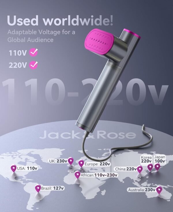 Jack ＆ Rose Travel Steamer for Clothes,110-220V Portable Steamer,15s Heat Up,Ste... - Image 3