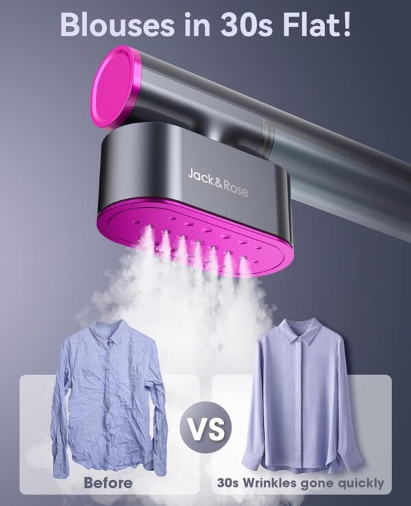 Jack ＆ Rose Travel Steamer for Clothes,110-220V Portable Steamer,15s Heat Up,Ste... - Image 5