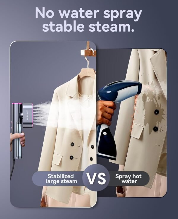 Jack ＆ Rose Travel Steamer for Clothes,110-220V Portable Steamer,15s Heat Up,Ste... - Image 7