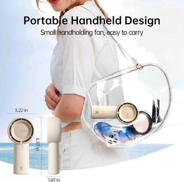 JISULIFE Handheld Portable Turbo Fan [16H Max Cooling Time], 4000mAh USB Recharg... - Image 7