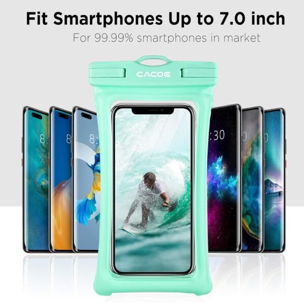 CACOE [Floatable] Floating Universal IPX8 Waterproof Phone case 2 Pack-Up to 7.0... - Image 8