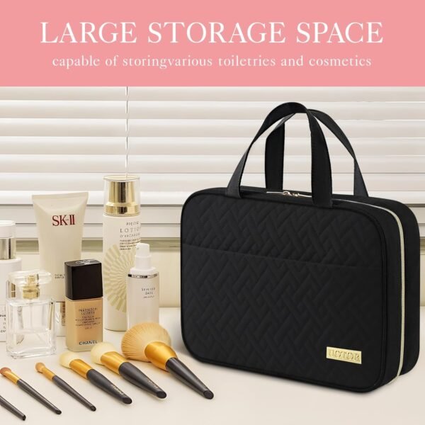 HOTOR Travel Toiletry Bag - Toiletry Bag w/Hanging Hook - Spacious Toiletry Bag ... - Image 4