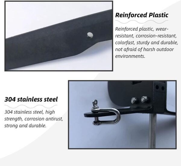 Kayak Rudders Kit, Canoeing Rudder Replacement Parts, Tail Vane Rudder Set for S... - Image 5