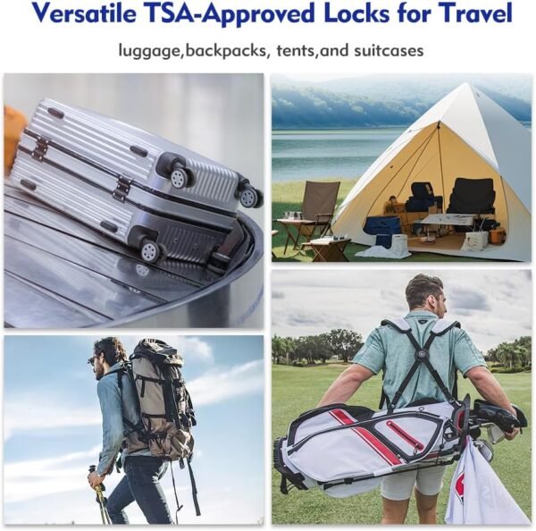 SURE LOCK TSA Compatible Travel Luggage Locks, Inspection Indicator, Easy Read D... - Image 7