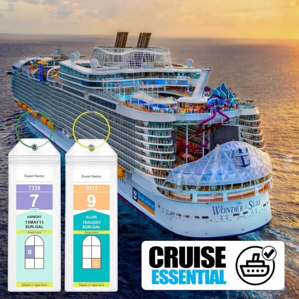 Cruise Luggage Tags for Royal Caribbean Ships and Celebrity, 6Pack Clear Tags Cr... - Image 6
