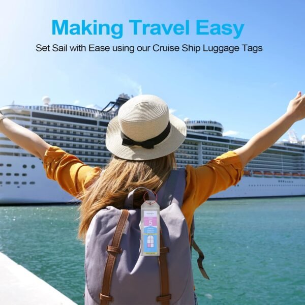Cruise Luggage Tags for Royal Caribbean Ships and Celebrity, 6Pack Clear Tags Cr... - Image 8