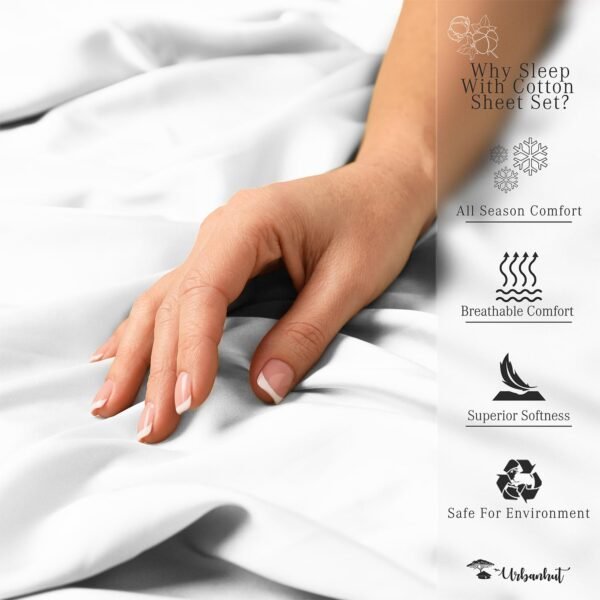 URBANHUT 1000 Thread Count Egyptian Cotton Sheets Twin Size, Long Staple Soft & ... - Image 7